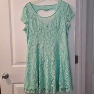 Faux-Lace Lined Dress